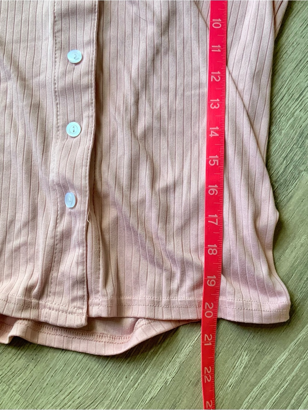 Born Ribbed Button Down Top & Shorts Pajama Set Small - Picture 13 of 14